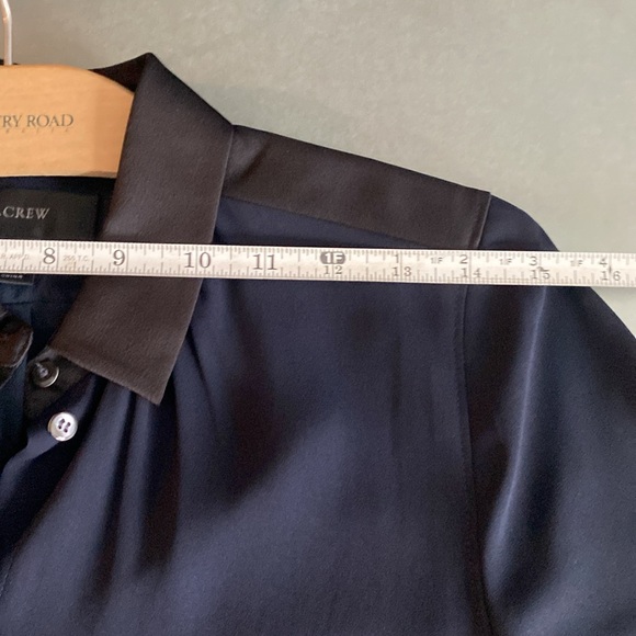 J Crew Classic Navy & Black Long Dress Shirt Style Dress - Picture 12 of 14